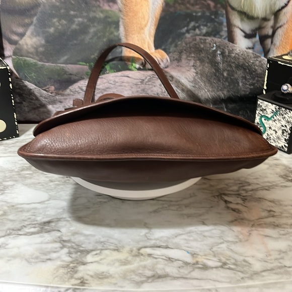 Coach Vintage chocolate brown leather crossbody saddle bag Unisex in GUC - Picture 9 of 17